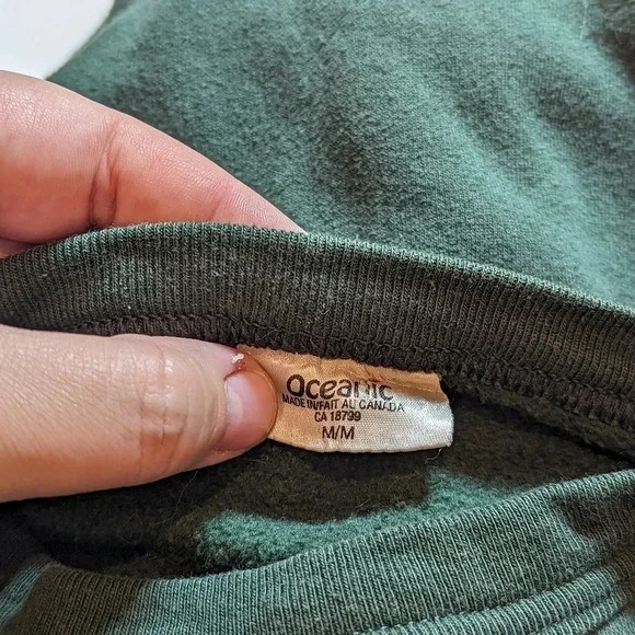 Vintage Green Colasantis Canada Crew Neck Sweatshirt Oceanic  Medium Unisex - Picture 7 of 9